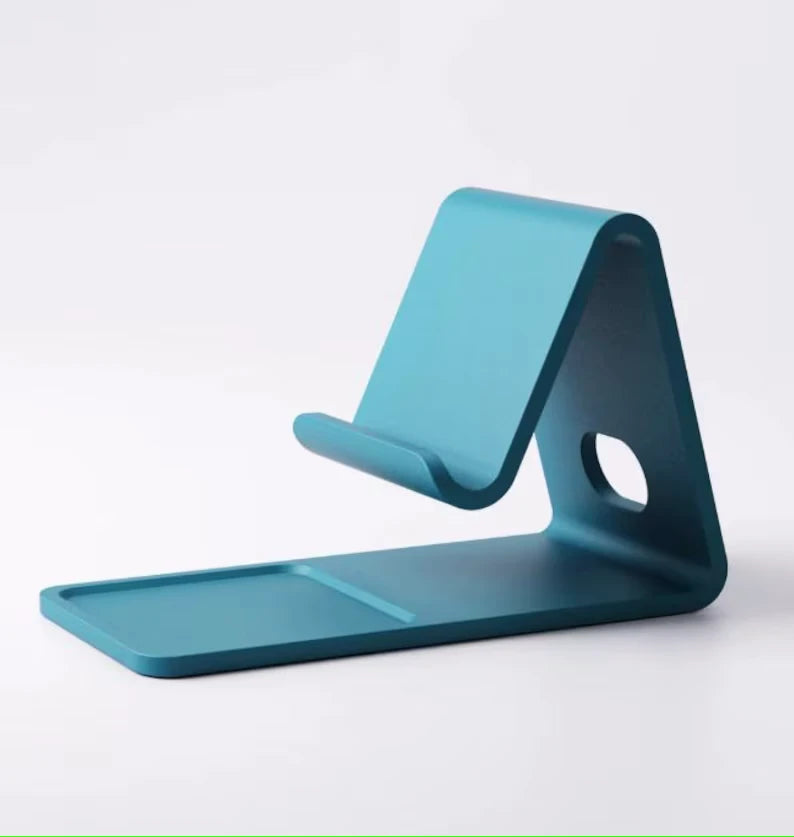 3D Printed Desk Organizer & Phone Stand | Integrated Catch-All Tray for Keys & Earbuds