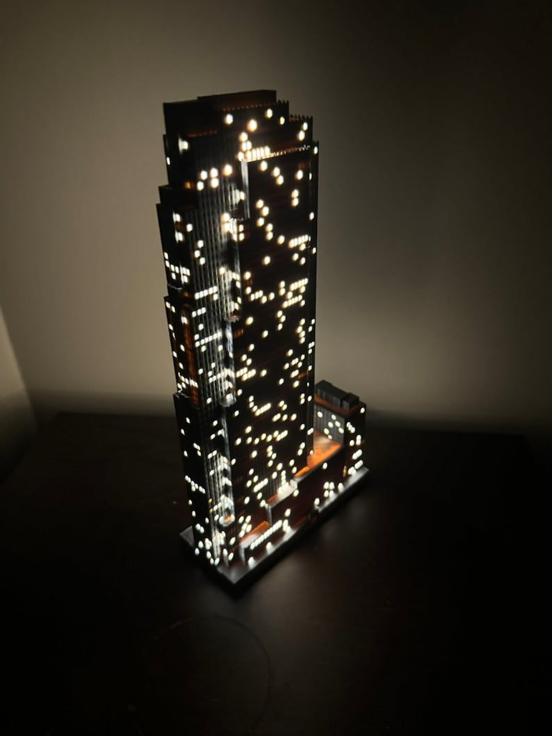 30 Rockefeller Plaza Small Light Up Model- 3D Printed