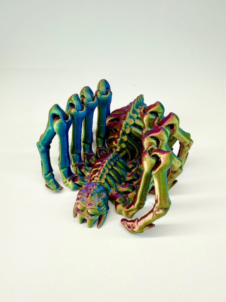 Articulated 3D Printed Spider Fidget Toy – Posable PLA