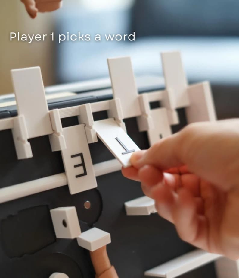 3D Printed Fold-Up Hangman Word Guessing Game Board
