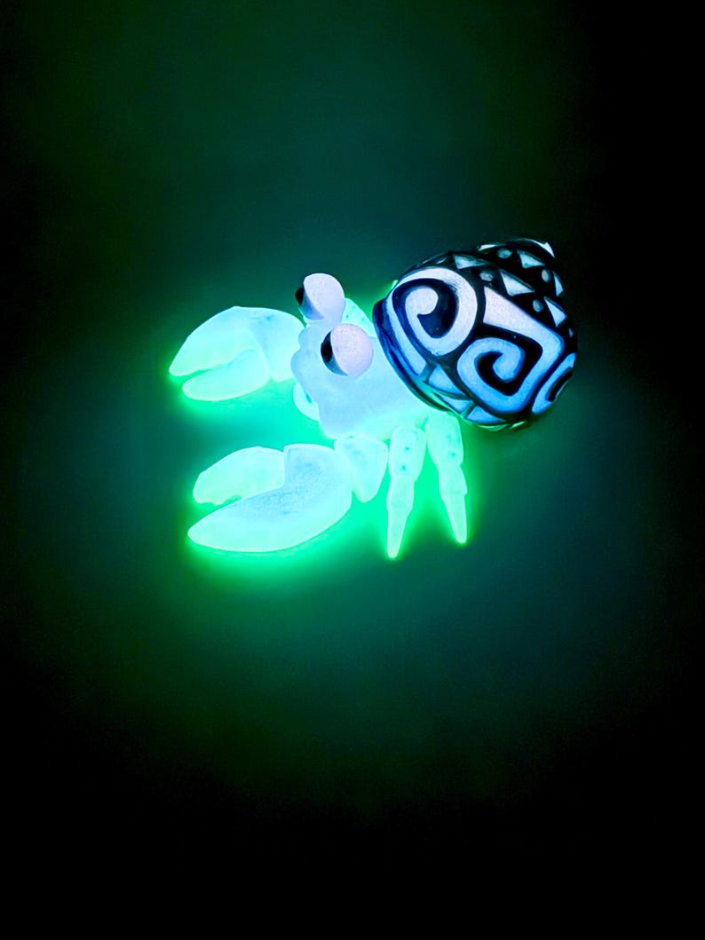 Articulated Hermit Crab Glow 3D Printed Fidget Toy